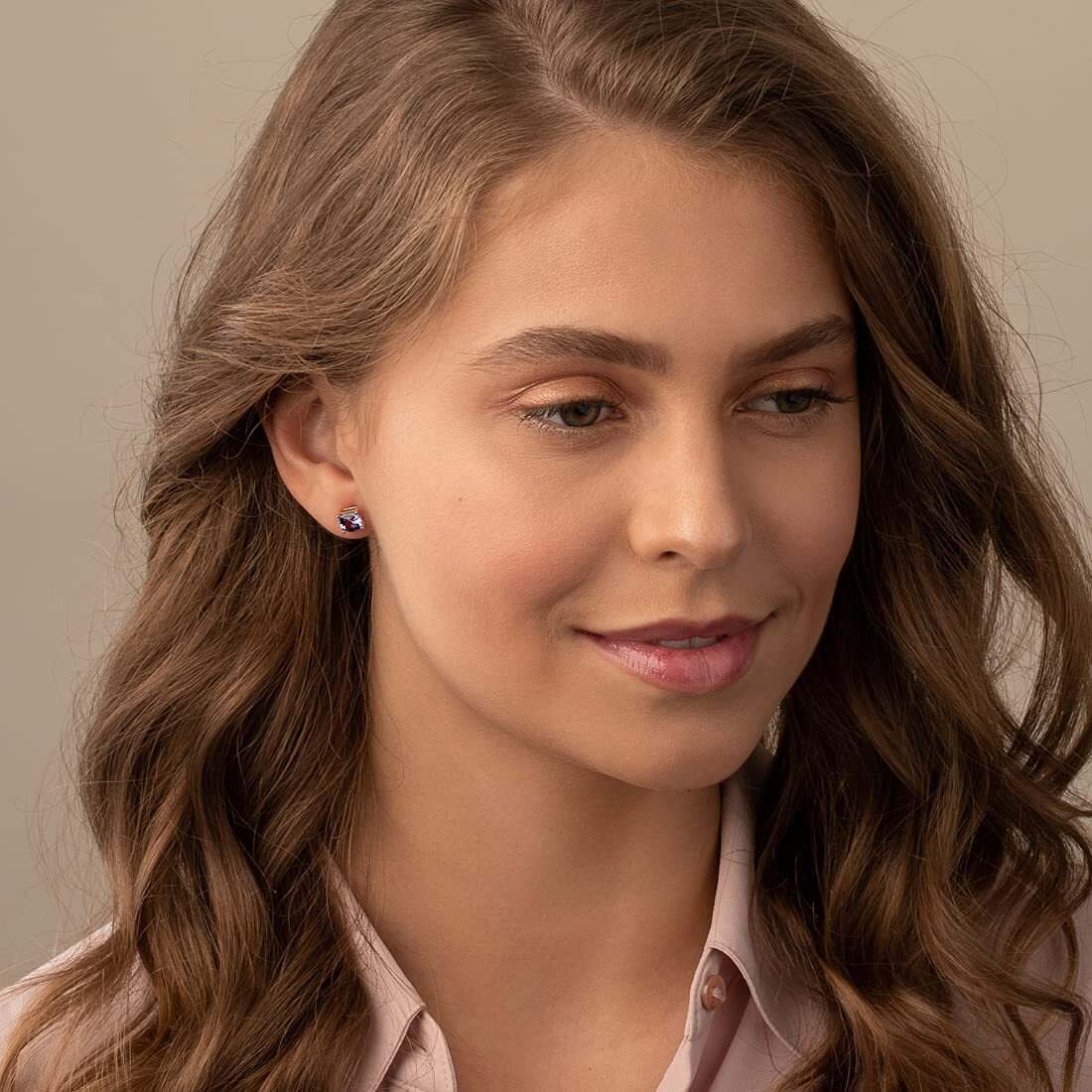 Cushion Cut Tanzanite Earrings 14K Yellow Gold